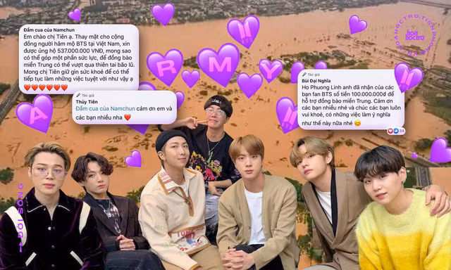 Fan BTS ủng hộ miền Trung hơn 600 triệu: ARMY chúng mình trước hết là công dân Việt Nam!