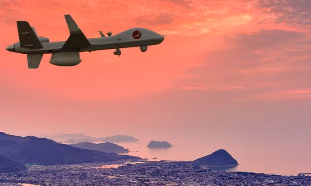 Một máy bay không người lái SeaGuardian thực hiện sứ mệnh giám sát cho Lực lượng Bảo vệ Bờ biển Nhật Bản. (Hình ảnh: GA-ASI)