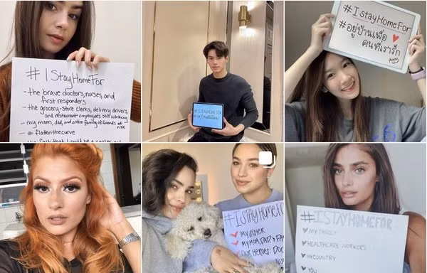 Loạt sao khắp thế giới khoe ở nhà cách ly vui như hội với chiến dịch #istayhomefor