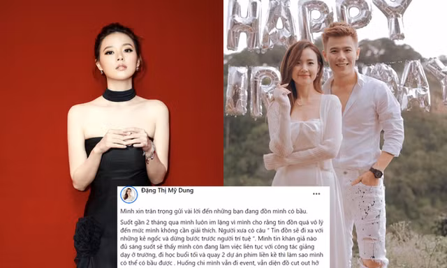 Midu lên tiếng về tin đồn mang thai sau nhiều lần bị bắt gặp tình tứ với Trần Anh Huy