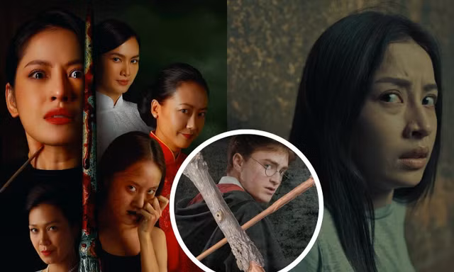 Chi Pu bị chĩa "đũa phép" vào cổ ở poster phim mới, netizen: Hay là ngoại truyện của Harry Potter?