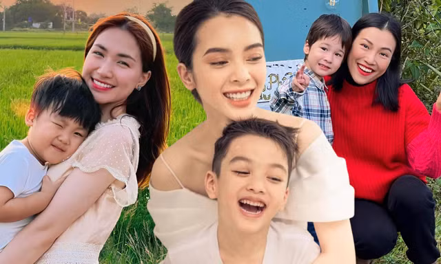Những bà mẹ mạnh mẽ của V-Biz: Hòa Minzy chăm bé Bo bụ bẫm, Hoàng Oanh luôn bên con