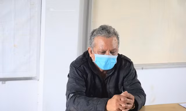Thạch Rine tại cơ quan công an. Ảnh: CA.