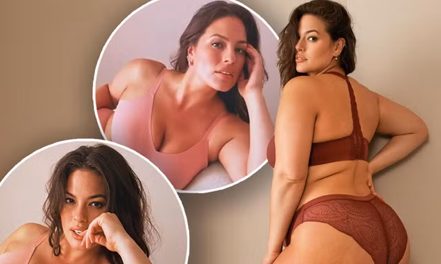 Siêu mẫu ngoại cỡ Ashley Graham mang bầu vẫn chụp ảnh quảng cáo nội y cực nóng bỏng