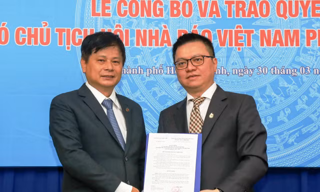 Ông Trần Trọng Dũng làm Phó Chủ tịch Hội Nhà báo Việt Nam phụ trách phía Nam