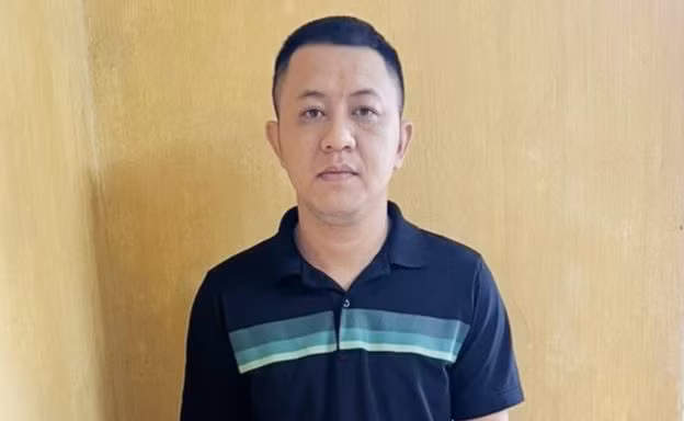 Đối tượng Long tại Cơ quan Công an.