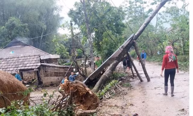 Mưa lớn kèm dông lốc khiến hơn 2.000 nhà dân hư hại, tốc mái