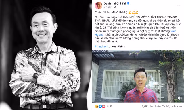 Xem lại bài đăng từ 2 ngày trước của nghệ sĩ Chí Tài, khán giả càng thêm đau xót