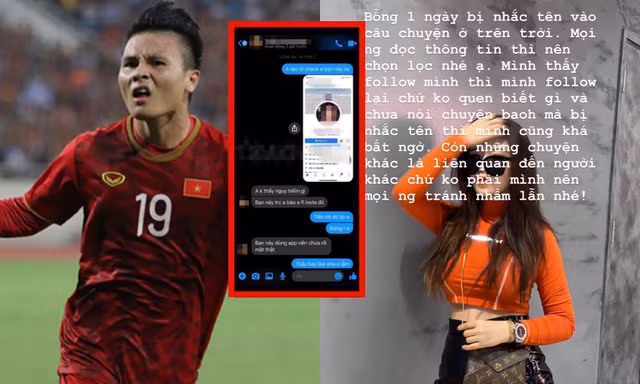 Hotgirl Hà thành lên tiếng khi vướng vào rắc rối: “Mình và Quang Hải không hề quen nhau“