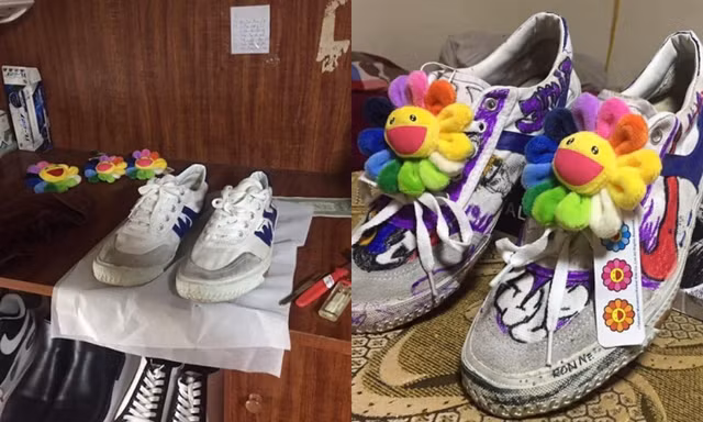 Teen trổ tài “custom” giày đồng phục và cái kết khiến dân mạng “nhức mắt“