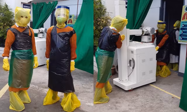  Thiếu thiết bị vật tư y tế, đội ngũ y bác sĩ phải tự chế đồ bảo hộ từ... túi đựng rác