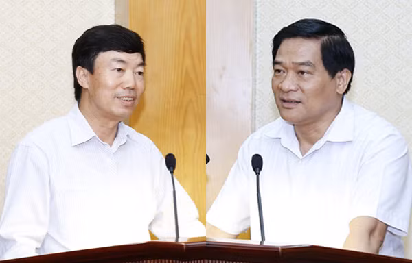 Ông Nguyễn Doãn Khánh (trái) và ông Hà Ngọc Chiến (phải)