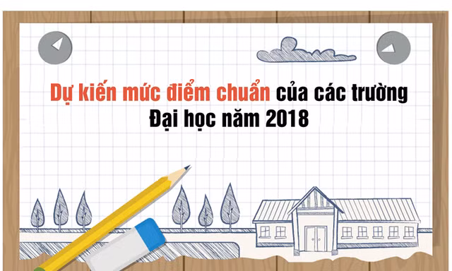 [Infographics] Điểm chuẩn các trường ĐH 2018 đồng loạt giảm