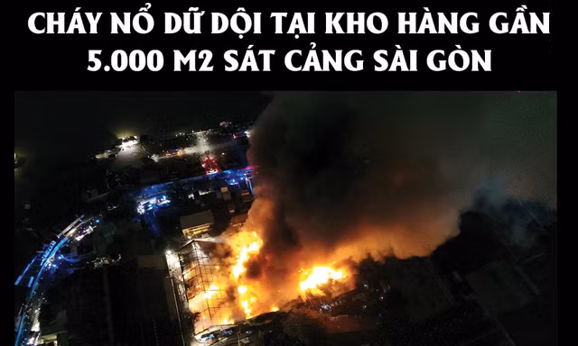 [ĐỒ HỌA] Toàn cảnh vụ cháy nổ kho hàng gần 5.000 m2 ở Sài Gòn