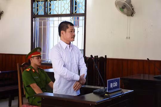 Bị cáo Lê Quốc Bình tại phiên tòa. Ảnh: D.T