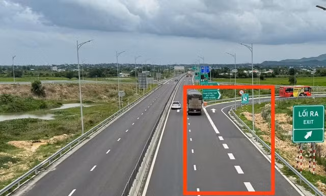 Điều chỉnh vạch sơn bị phản ánh gây khó cho tài xế trên cao tốc Vĩnh Hảo - Phan Thiết