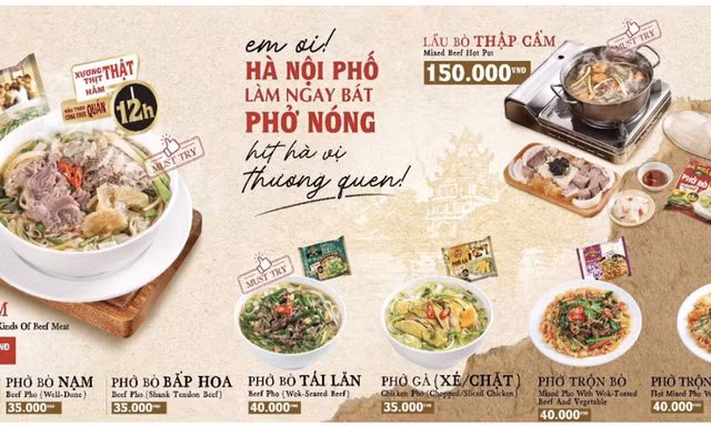 Ra mắt quán phở ăn liền Đệ Nhất tại Hà Nội 