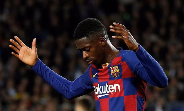 Ousmane Dembele gây thất vọng trong màu áo Barcelona.