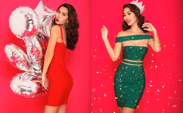Siêu mẫu Hà Anh và học trò Yến Nhi lộng lẫy đón Giáng sinh