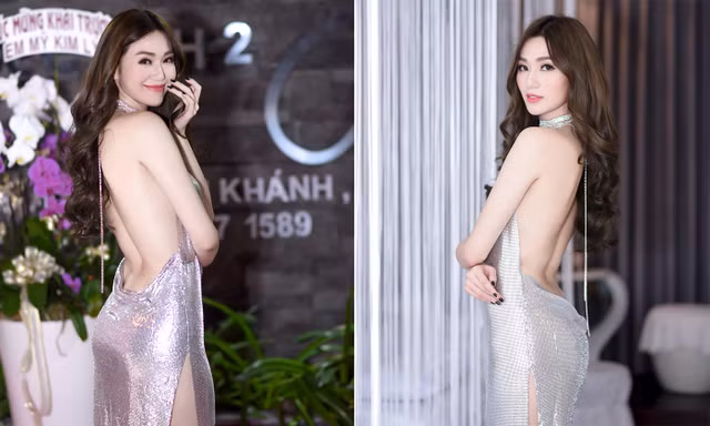 Khánh My mặc váy cắt xẻ táo bạo 