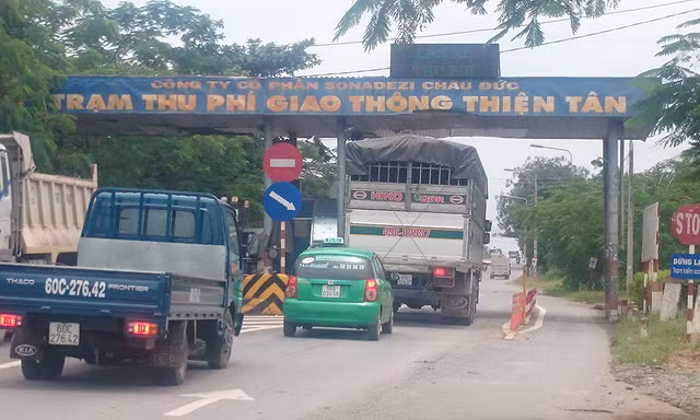Đường nhà máy nước Thiện Tân thu phí gần 20 năm vẫn tiếp tục được nối dài thu phí.