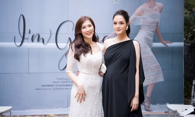 Á hậu Hoàng Anh khoe bụng bầu 7 tháng, hội ngộ dàn Hoa hậu đình đám