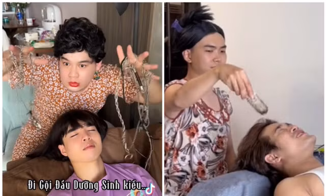 Gội đầu dưỡng sinh kiểu TikToker: Càng gội càng bất ổn, khách phải "xả vai" vì cười xỉu