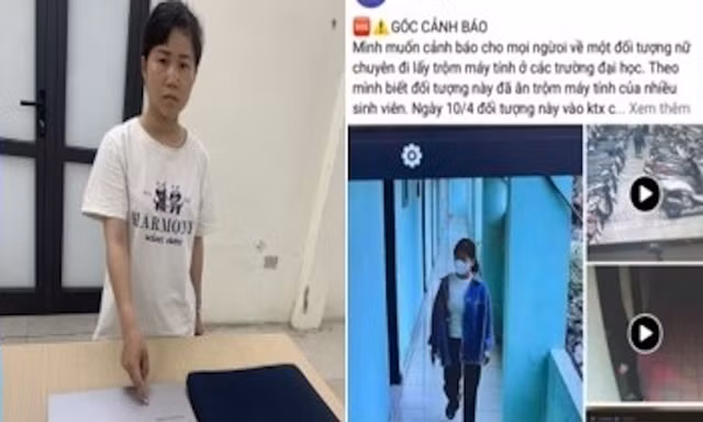Nữ quái giả trang sinh viên trà trộn vào ký túc xá trộm hàng loạt laptop
