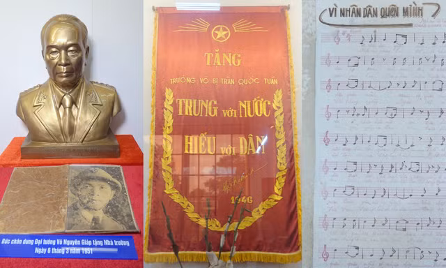 Lá cờ trung hiếu và những hiện vật đặc biệt ở nhà trường đầu tiên của Quân đội