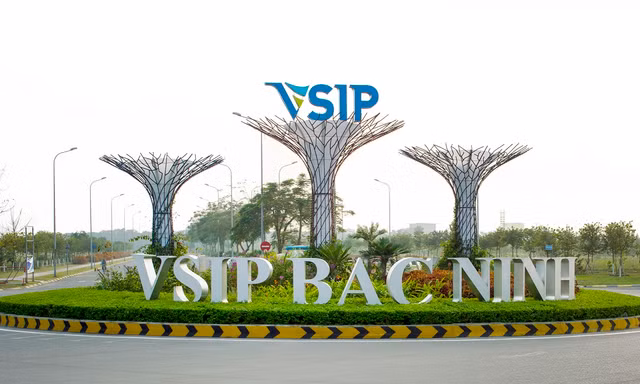 Gần 25ha đất trong Khu đô thị và dịch vụ VSIP Bắc Ninh được Công ty TNHH VSIP nhượng lại cho 5 đối tác xây nhà liền kề, biệt thự.