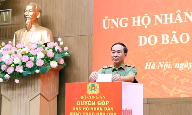 Bộ Công an phát động ủng hộ nhân dân bị thiệt hại do bão số 3
