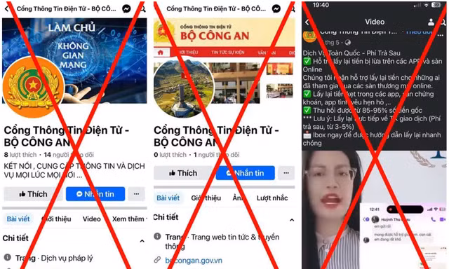 Giả mạo cổng thông tin Bộ Công an để giăng bẫy lừa đảo 