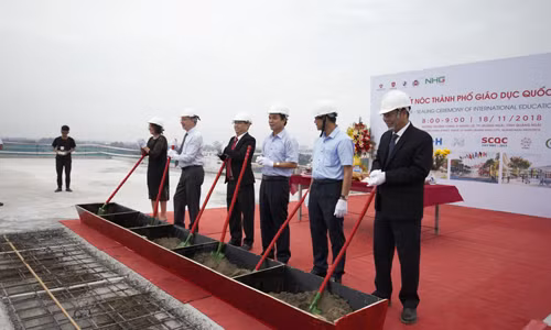 Lễ cất nóc Thành phố giáo dục IEC Quảng Ngãi