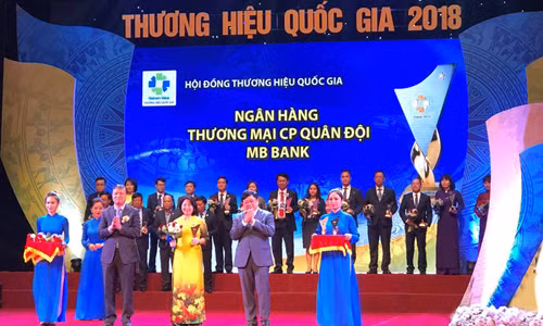 MB là một trong bốn ngân hàng đạt thương hiệu quốc gia năm 2018