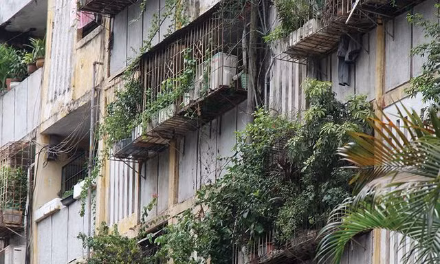Hà Nội hiện có nhiều khu chung cư cũ đã xuống cấp nghiêm trọng
