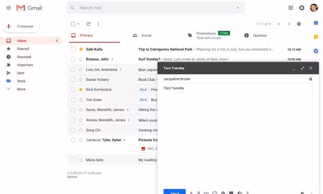 Smart Compose sẽ liên tục theo dõi nội dung email để đưa ra những gợi ý hoàn thành câu. Ảnh: Business Insider.