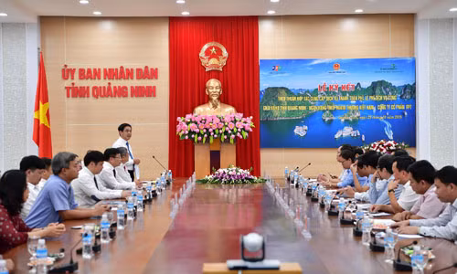 Ông Nghiêm Xuân Thành - Chủ tịch HĐQT Vietcombank phát biểu tại buổi lễ