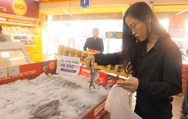 Chị Trang tranh thủ đi từ sớm để thỏa sức chọn mẻ cá tươi ngon nhất