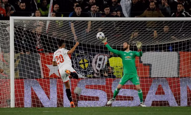 De Gea ở trận gặp Sevilla 