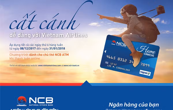 Thanh toán trực tuyến vé máy bay và vé tàu tết cùng NCB