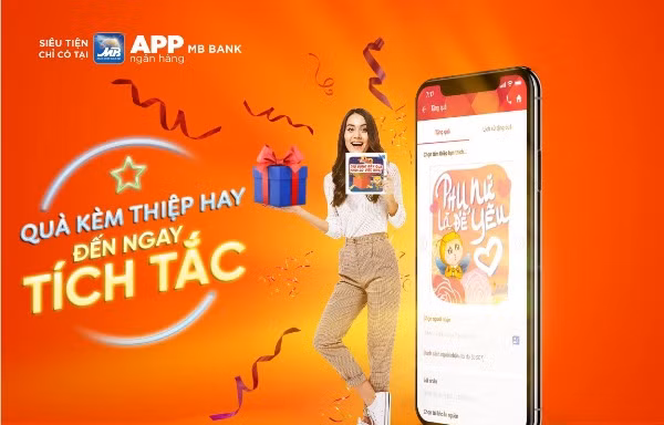 Mùng 8/3 không lo tặng quà với App Ngân Hàng MBBank