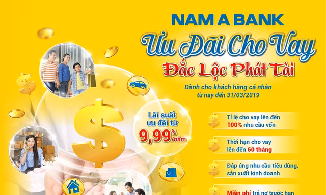 Nam A Bank triển khai hàng loạt gói tín dụng ưu đãi lãi suất