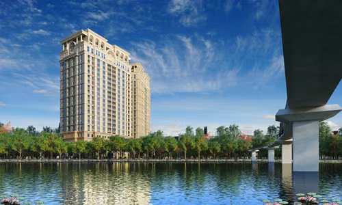 D’. Le Pont D’or sở hữu không gian sống ngập tràn thiên nhiên với vị trí đắc địa bên hồ Hoàng Cầu