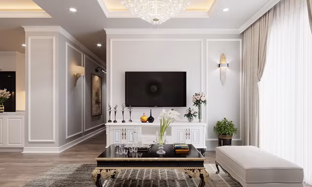 Căn chung cư mang phong cách tân cổ điển đẹp sang trọng
