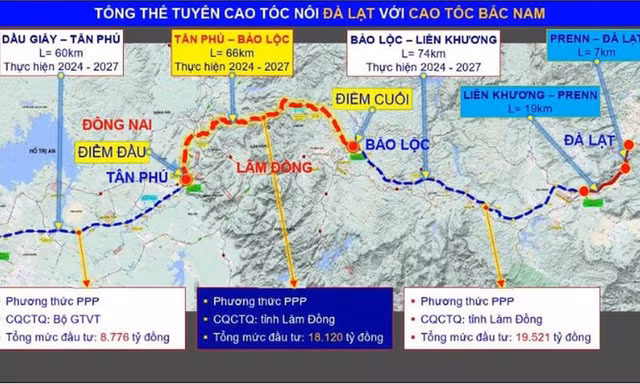 Phê duyệt Dự án cao tốc Tân Phú - Bảo Lộc với tổng vốn đầu tư hơn 18.000 tỷ đồng