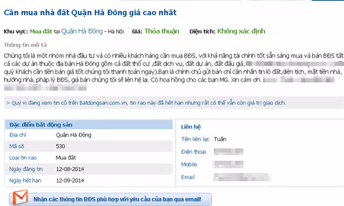 Một tỷ đồng mua đất Hà Nội