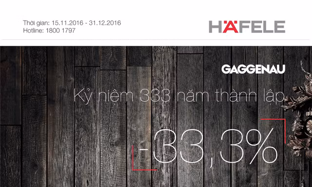 Khuyến mại, ưu đãi hấp dẫn khi mua Gaggenau