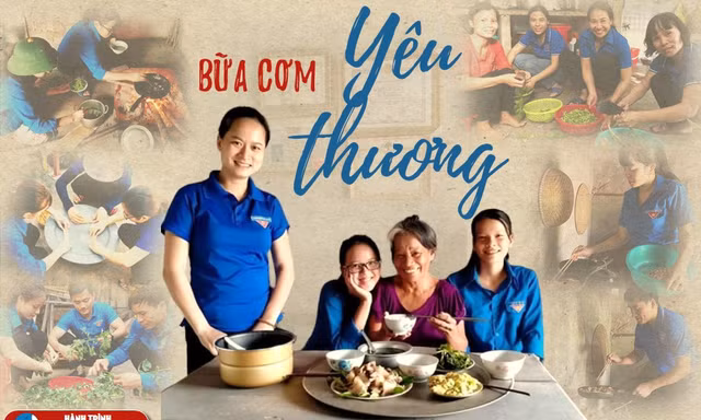 Tháng Bảy tri ân: Những bữa cơm cùng màu áo xanh nghĩa tình