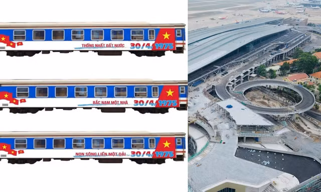 Đoàn tàu Thống nhất, nhà ga máy bay mới đồng loạt khánh thành vào ngày 30/4
