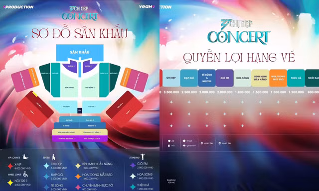 Sơ đồ và quyền lợi concert Chị Đẹp "lên sàn", Gió Em ưng nhất hạng vé nào?